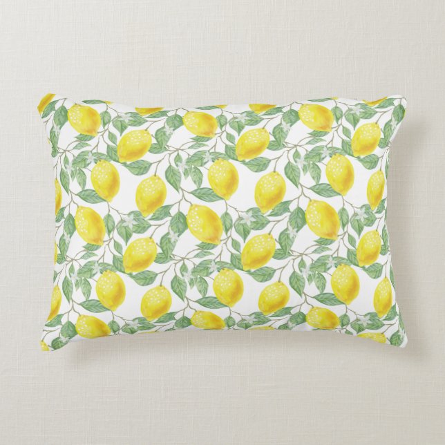 Lemon Tree Pattern Zierkissen (Vorderseite)