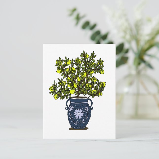 Lemon Tree Postkarte (Stehend Vorderseite)