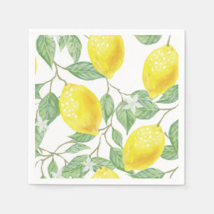 Lemon Tree Yellow and Green Country Paper Party Serviette