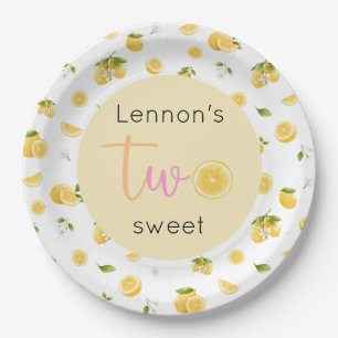 Lemon Two Sweet Birthday Pappteller