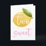 Lemon Two Sweet Happy Birthday Card Karte<br><div class="desc">Diese niedliche Zitrone,  zwei süße Grußkarten,  ist der perfekte Weg,  um Geburtstag zu feiern.</div>