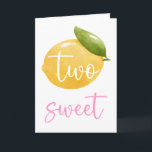 Lemon Two Sweet Happy Birthday Card Karte<br><div class="desc">Diese niedliche Zitrone, zwei süße Grußkarten, ist der perfekte Weg, um Geburtstag zu feiern.</div>