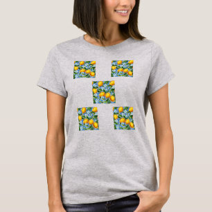 Lemon und Blätter T - Shirt