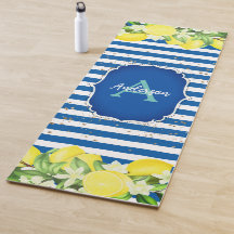Lemon und Blue Monogram Übungsmatte