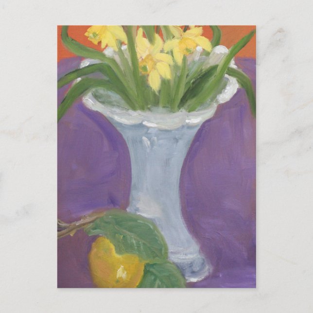 LEMON UND DAFFODILS POSTKARTE (Vorderseite)