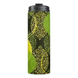Lemon und Limon nahtlos. Thermosbecher