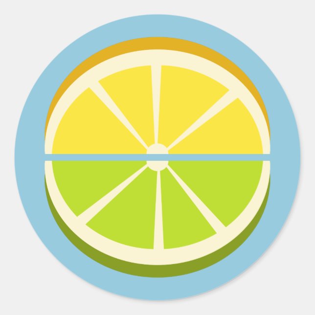 Lemon und Limon Runder Aufkleber (Vorderseite)