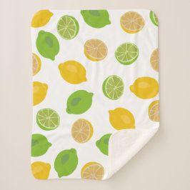 Lemon und Limone Muster Kids Sherpadecke