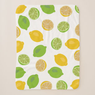 Lemon und Limone Muster Kids Sherpadecke