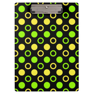 Lemon und Limone Ringe und Polka Dots von ST. Aylo Klemmbrett