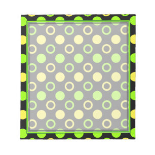 Lemon und Limone Ringe und Polka Dots von ST. Aylo Notizblock