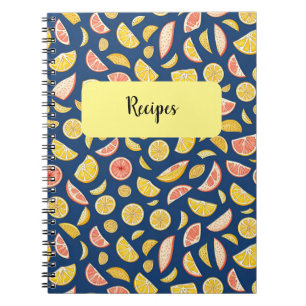 Lemon und Orange Spiral Foto Notebook Notizblock