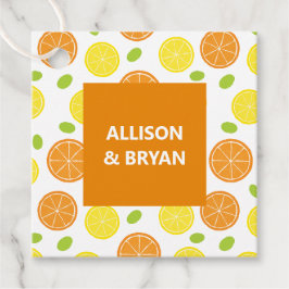 Lemon und Orange Wedding oder Brautparty Geschenk Geschenkanhänger