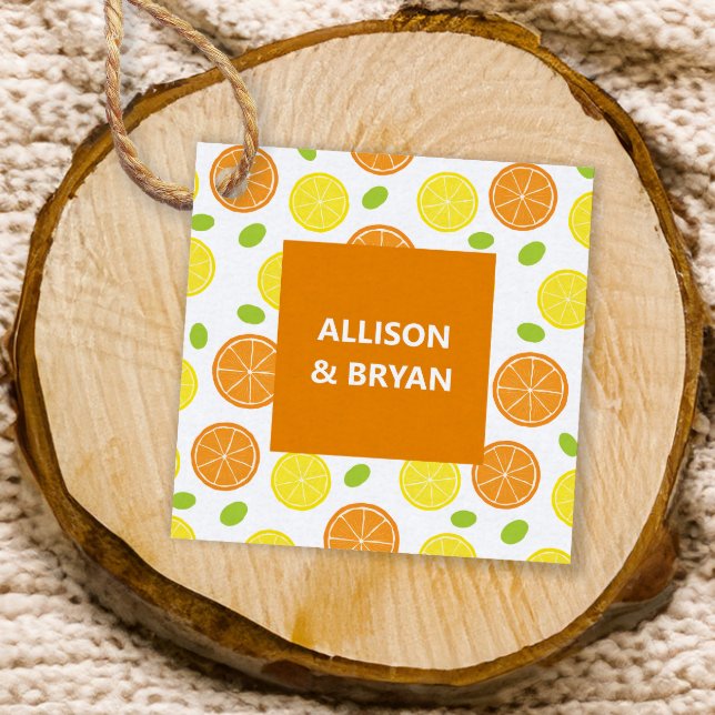 Lemon und Orange Wedding oder Brautparty Geschenk Geschenkanhänger (Von Creator hochgeladen)