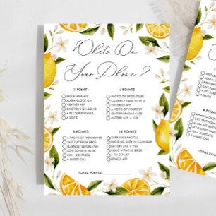 Lemon Was auf Ihrem Handy Brautparty Game