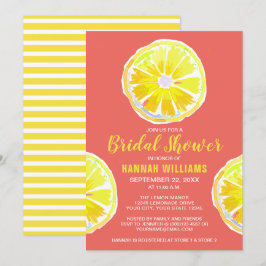 Lemon Wasserfarbe Orange Sonniges Brautparty Einladung
