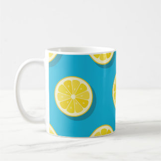 Lemon Water Green Background Kaffeetasse