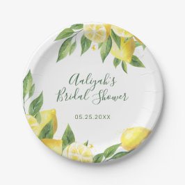 Lemon Watercolor Besondere Anlass Pappteller