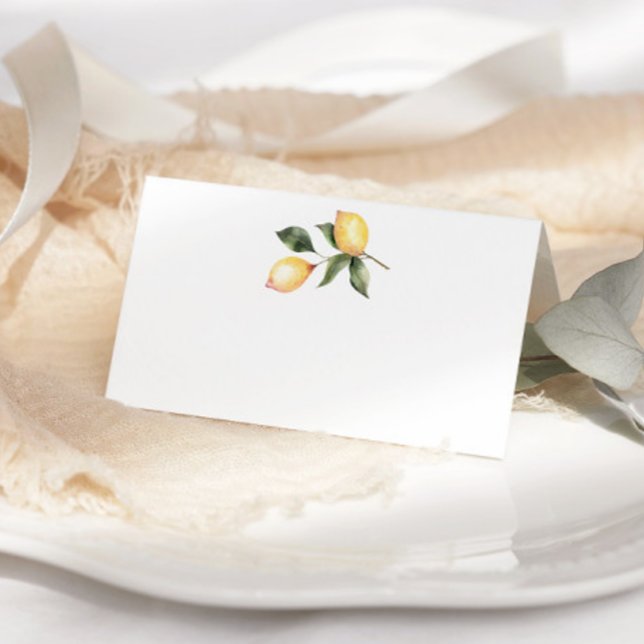 Lemon Watercolor Hochzeit Platzkarten (Von Creator hochgeladen)