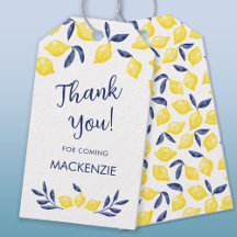 Lemon Watercolor Personalisiert Danke