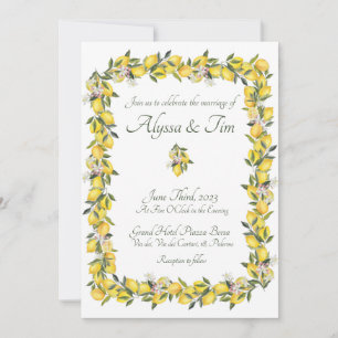 Lemon Wedding Einladungen