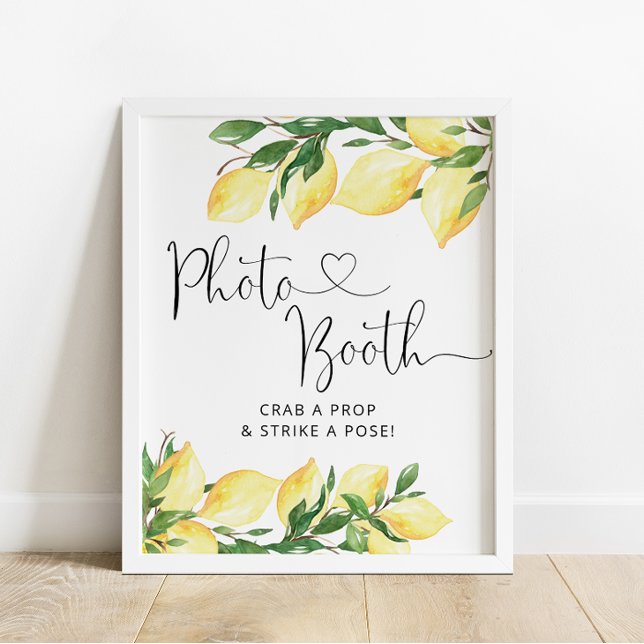 Lemon Wedding Foto Booth Sign Poster (Von Creator hochgeladen)