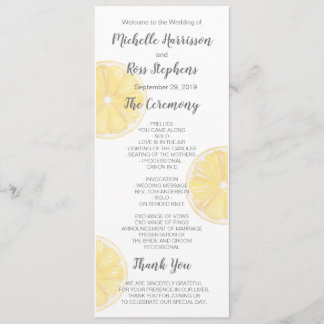 Lemon Wedding Program Programm
