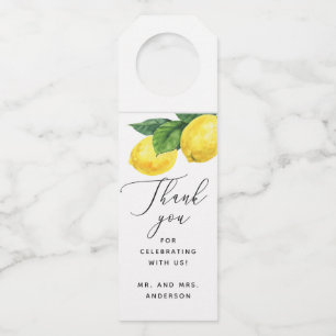 Lemon Wedding Vielen Dank   Elegant Citrus Favor Flaschenanhänger