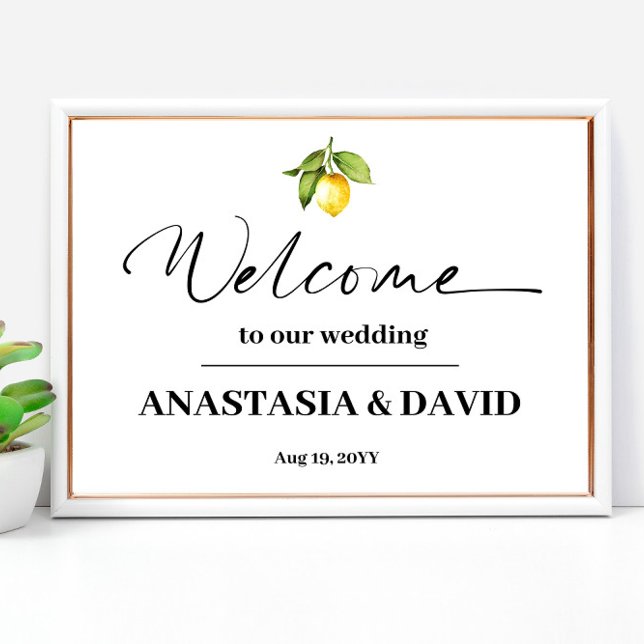 Lemon Wedding Welcome Poster (Von Creator hochgeladen)