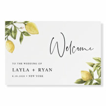 Lemon Welcome Sign Printable Summer Citrus Wedding