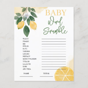 Lemon Word Scramble Baby Showspiel