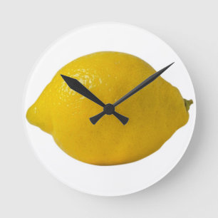 Lemon Yellos Runde Wanduhr