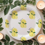 Lemon Yellow Brautparty Pappteller<br><div class="desc">Lemon Gelbes Brautparty Papierplatte</div>