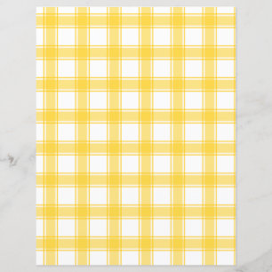 Lemon Yellow Kariert Scrapbook Paper