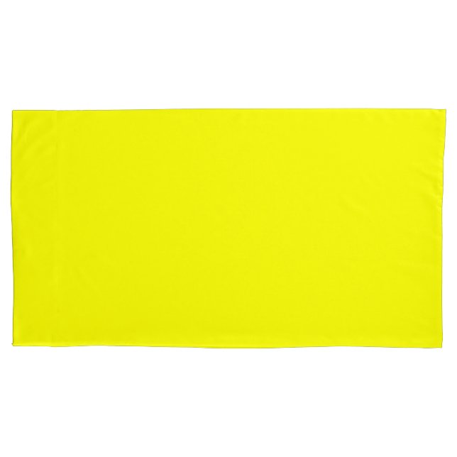 Lemon Yellow King Size Kissen Case Pair Kissenbezug (Vorderseite-Links)