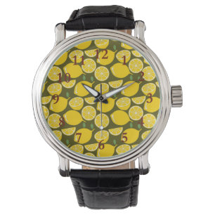 Lemon Yellow Modern Fun Niedlich Armbanduhr
