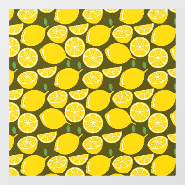 Lemon Yellow Modern Fun Niedlich Fensteraufkleber (Blatt)