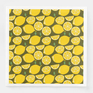 Lemon Yellow Modern Fun Niedlich Serviette