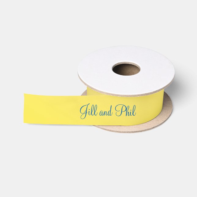Lemon Yellow Monogram Satinband (Spule)