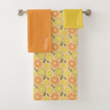 Lemon yellow orange  Pattern white name