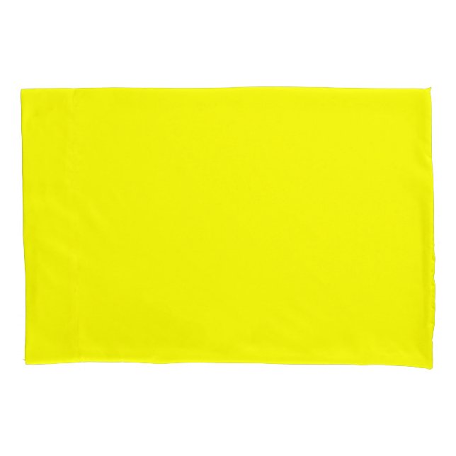 Lemon Yellow Standard Size Kissen Case Pair Kissenbezug (Vorderseite-Links)