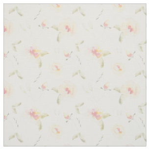 Lemon Yellow Watercolor-Blume Stoff