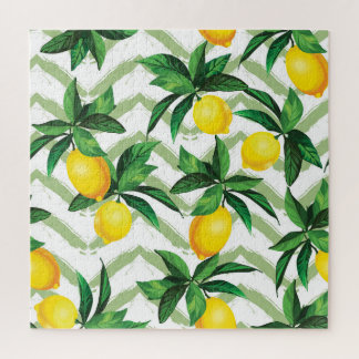 Lemon Zickzack: Vintages handgezeichnet Muster.