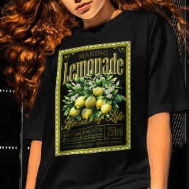 Lemonade alt gestylt aussehen Label dunkel T-Shirt