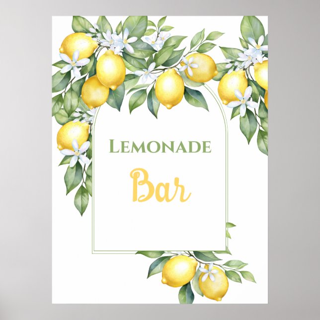 Lemonade Bar Birthday Poster (Vorne)