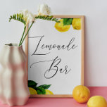 Lemonade Bar. Elegantes Zitronenmeer-Brautparty Poster<br><div class="desc">Elegantes Aquarellenplakat "Lemonade Bar". Geeignet für Brautparty,  Babydusche und jedes andere Zitronen-Party. Bitte kontaktieren Sie mich,  wenn Sie weitere Informationen benötigen.</div>