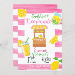 Lemonade Birthday Invitation, Lemonade Invitation