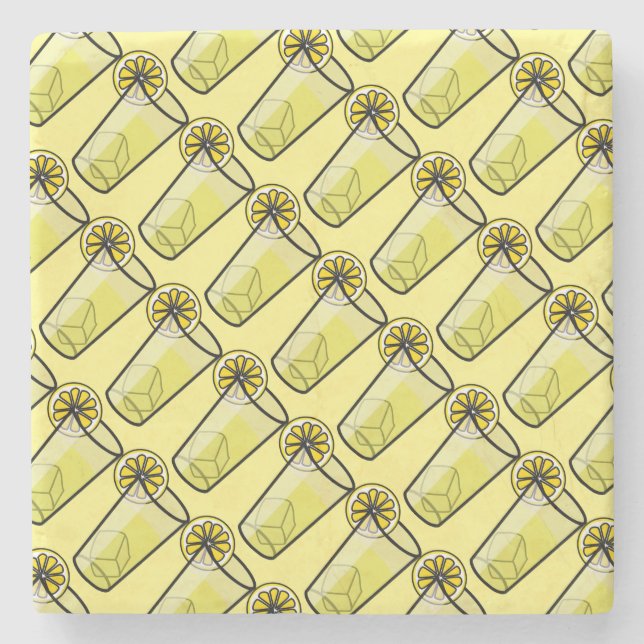 Lemonade-Brille Steinuntersetzer (Vorderseite)