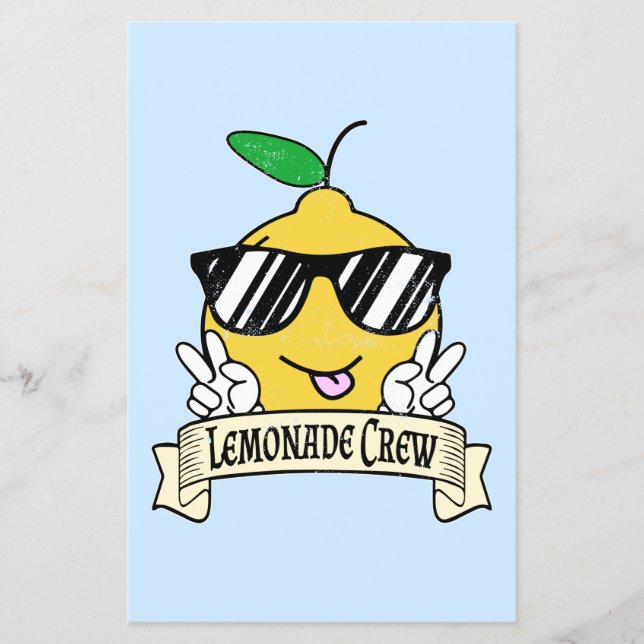 Lemonade Crew - Kawaii Peace Hand und Sonnenbrille Flyer (Vorne)