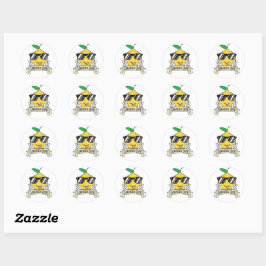 Lemonade Crew - Kawaii Peace Hand und Sonnenbrille Runder Aufkleber